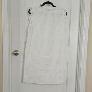 Nanette Lepore White Eyelet Sleeveless Cotton Dress Classic Summer 12